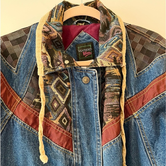 Weathered Blues Vintage Denim Patchwork Jacket - Picture 5 of 7